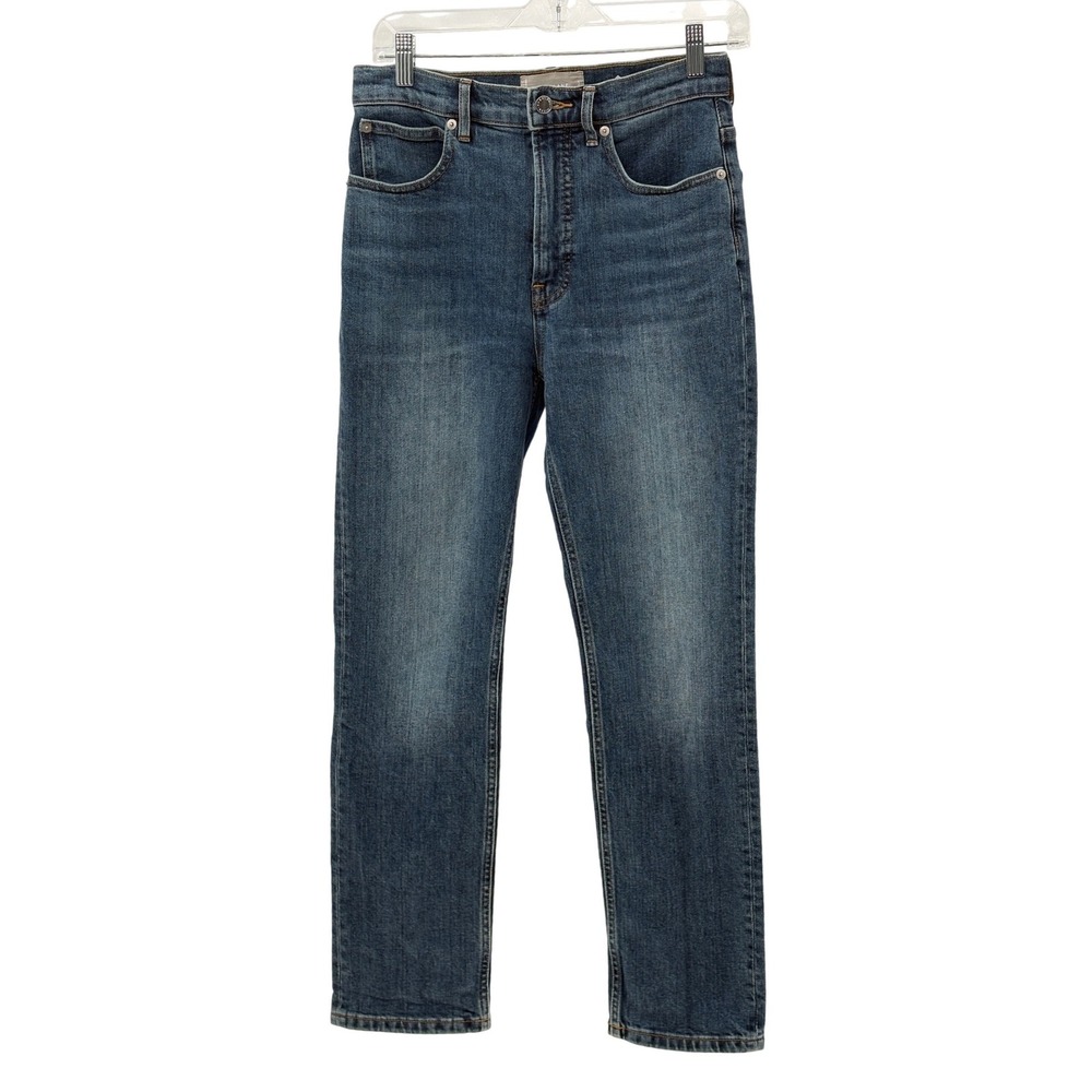 Everlane Jeans The Way High Rise Slim Women Size 26 Short Blue‎ Straight Leg